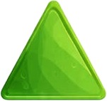 a green triangle shaped object.jpg